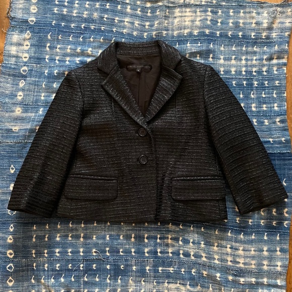 Roberto Rodriguez Raffia Designer 3/4 sleeve Blazer EUC US 4/Small Cotton-blend - Picture 3 of 5